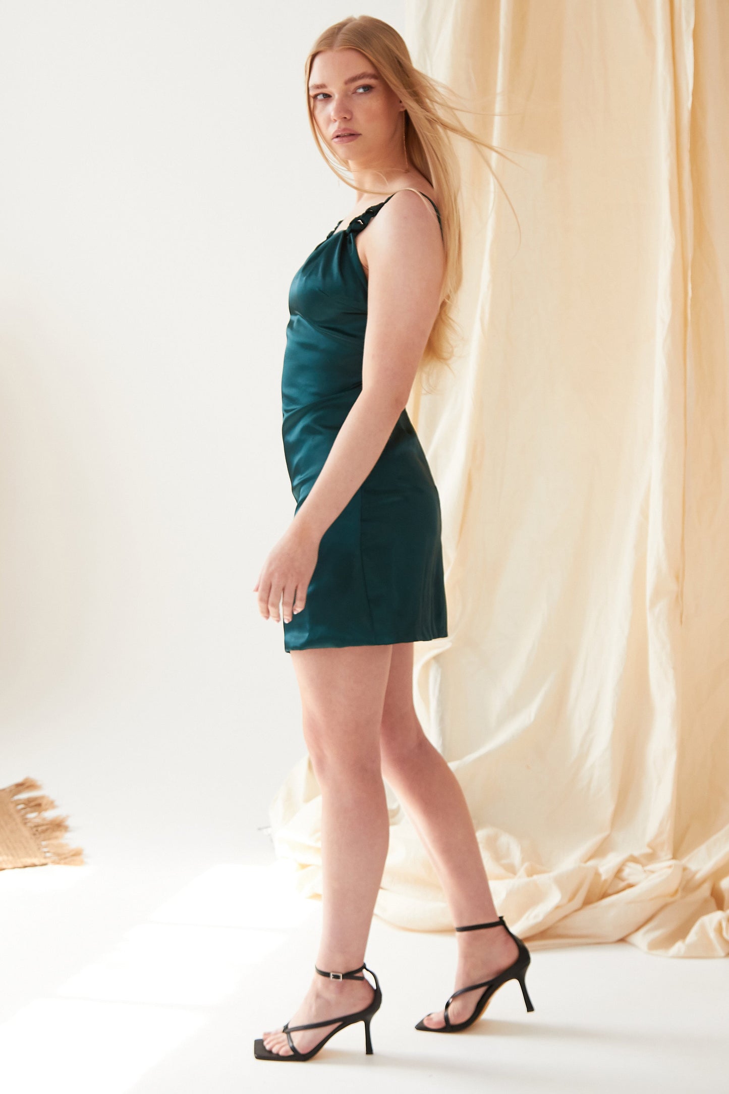 Emerald Green Mini Dress