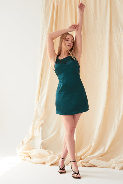 Emerald Green Mini Dress