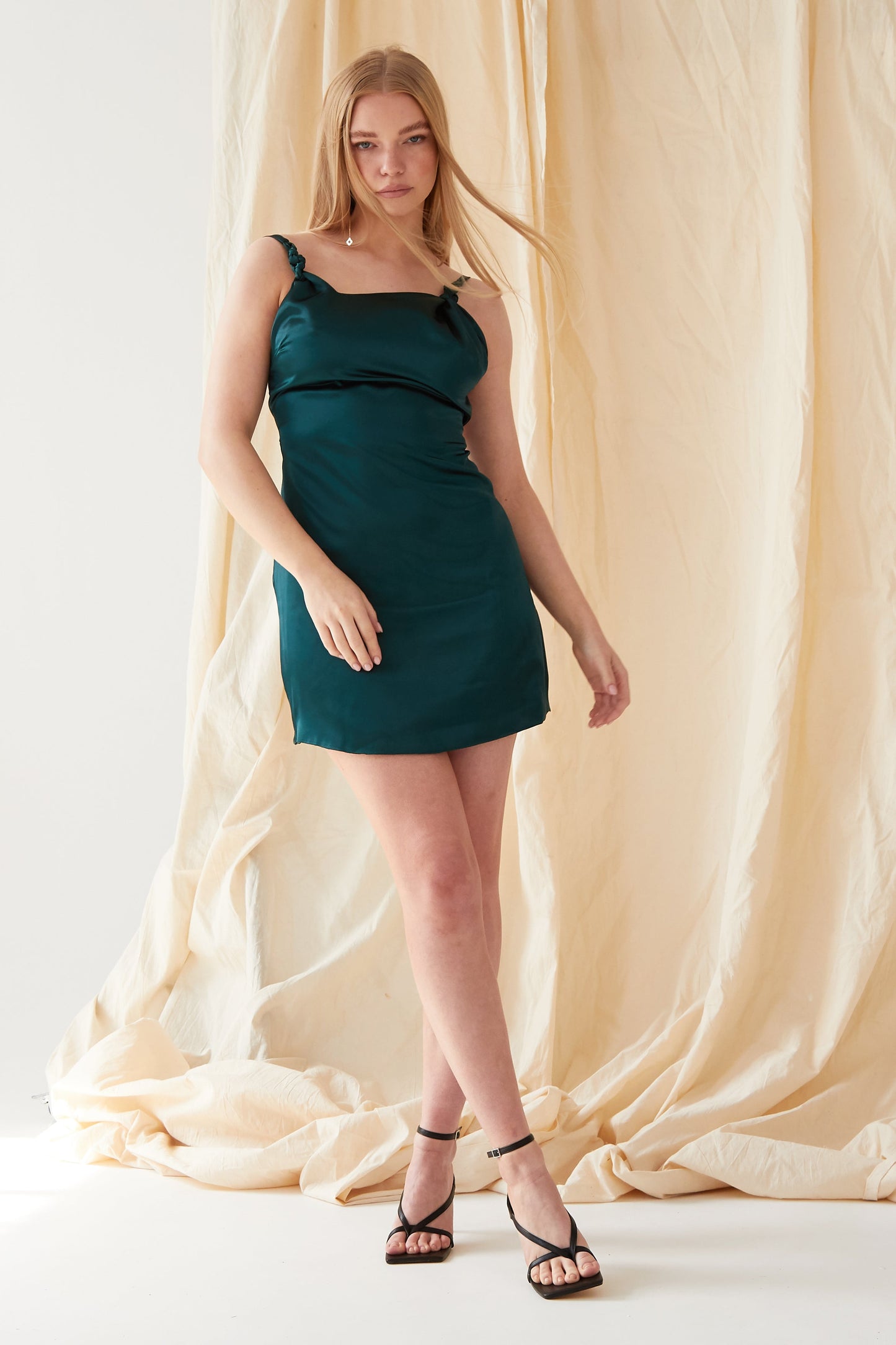Emerald Green Mini Dress