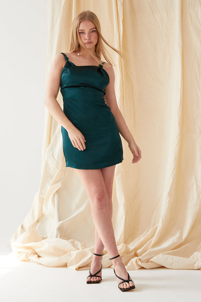 Emerald Green Mini Dress