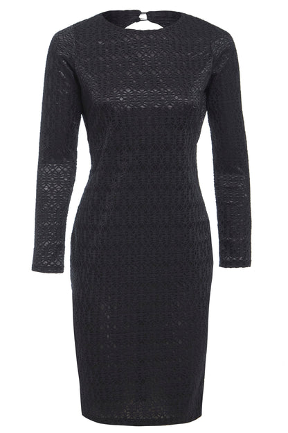 Black Twisted Backless Dress